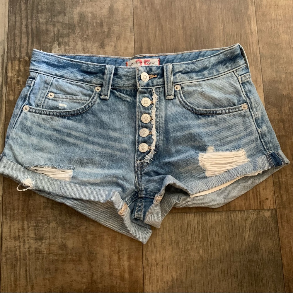 Free People we the Free high waist distressed shorts